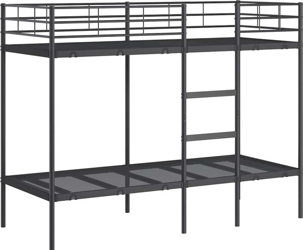 VidaXL Patrová postel bez matrace 80x200 cm ocel [42000327] Barva: Bílá