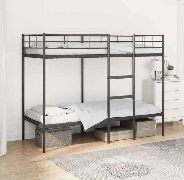 VidaXL Patrová postel bez matrace 80x200 cm ocel [42000327] Barva: Bílá