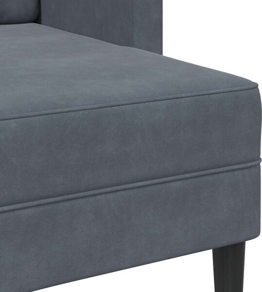 VidaXL Dvoumístná pohovka s lehátkem ve tvaru L 125 cm samet [4107072] Barva: Tmavě zelená