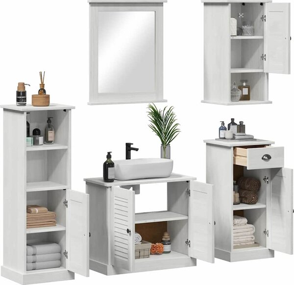 VidaXL Sada koupelnového nábytku VIGO 5 ks [3328548] Barva: medová hnědá
