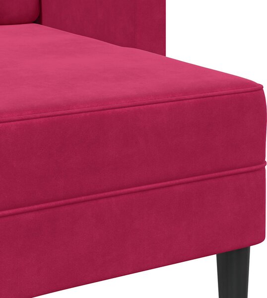 VidaXL Dvoumístná pohovka s lehátkem ve tvaru L 125 cm samet [4107072] Barva: Tmavě zelená