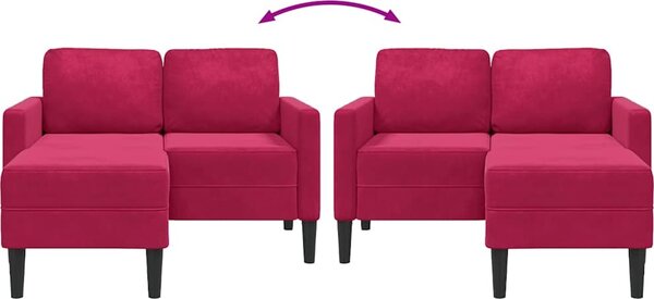 VidaXL Dvoumístná pohovka s lehátkem ve tvaru L 125 cm samet [4107072] Barva: Tmavě zelená