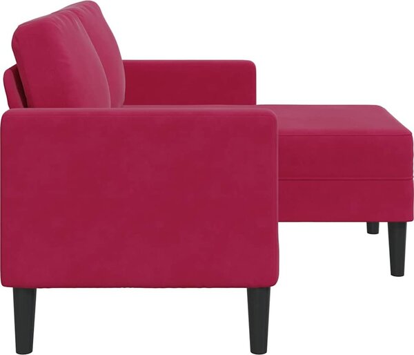VidaXL Dvoumístná pohovka s lehátkem ve tvaru L 125 cm samet [4107072] Barva: Tmavě zelená