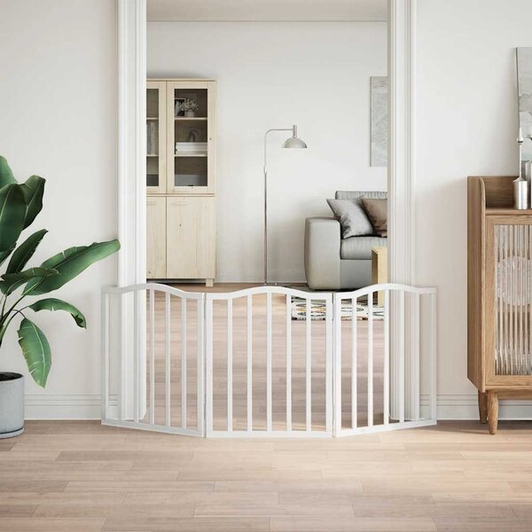 VidaXL Zábrana pro psy skládací 3 panely 150 cm topol [352220] Barva: Přírodní