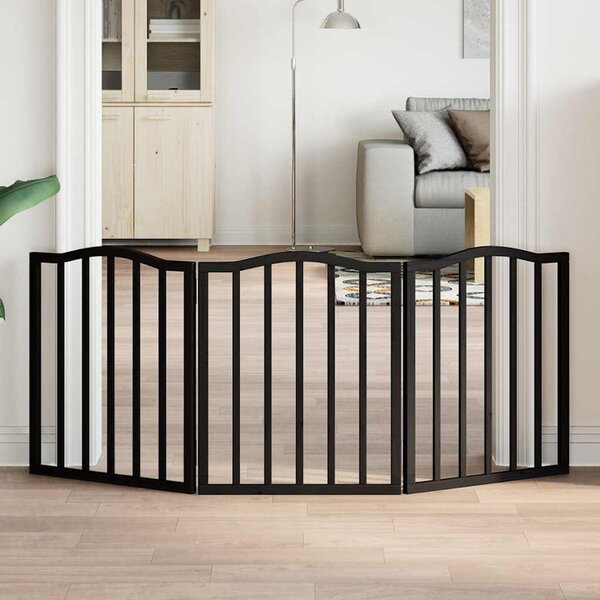 VidaXL Zábrana pro psy skládací 3 panely 150 cm topol [352220] Barva: Přírodní