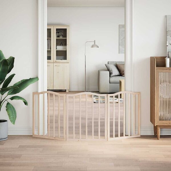 VidaXL Zábrana pro psy skládací 3 panely 150 cm topol [352220] Barva: Přírodní