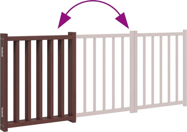 VidaXL Zábrana pro psy skládací 3 panely 150 cm masivní jedle [352276] Barva: Přírodní