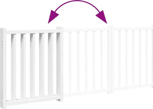 VidaXL Zábrana pro psy skládací 3 panely 150 cm masivní jedle [352276] Barva: Přírodní