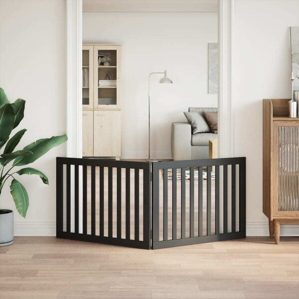 VidaXL Zábrana pro psy skládací 2 panely 160 cm topolové dřevo [352264] Barva: Přírodní