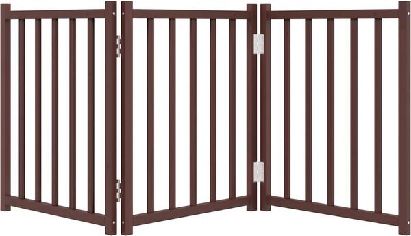 VidaXL Zábrana pro psy skládací 3 panely 150 cm masivní jedle [352276] Barva: Přírodní