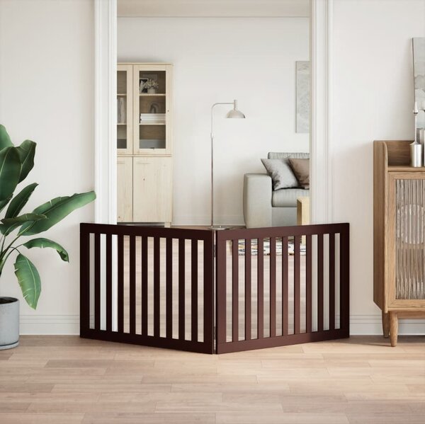 VidaXL Zábrana pro psy skládací 2 panely 160 cm topolové dřevo [352264] Barva: Přírodní