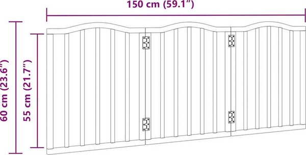 VidaXL Zábrana pro psy skládací 3 panely 150 cm topol [352220] Barva: Přírodní