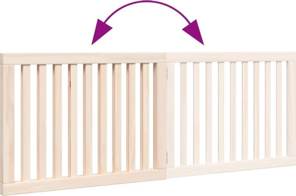 VidaXL Zábrana pro psy skládací 2 panely 160 cm topolové dřevo [352264] Barva: Přírodní