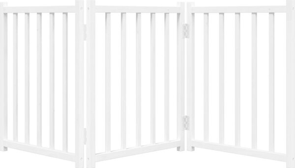 VidaXL Zábrana pro psy skládací 3 panely 150 cm masivní jedle [352276] Barva: Přírodní