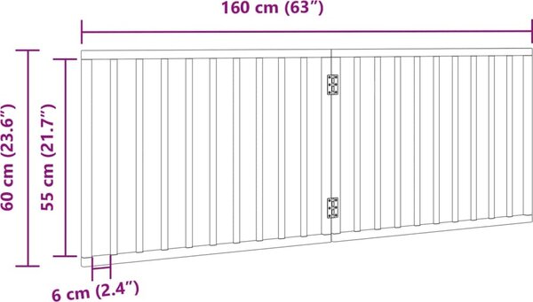 VidaXL Zábrana pro psy skládací 2 panely 160 cm topolové dřevo [352184] Barva: Přírodní