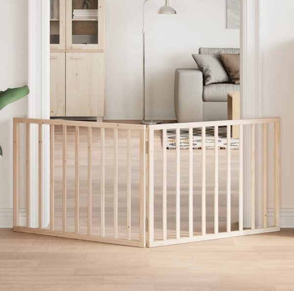 VidaXL Zábrana pro psy skládací 2 panely 160 cm topolové dřevo [352184] Barva: Přírodní