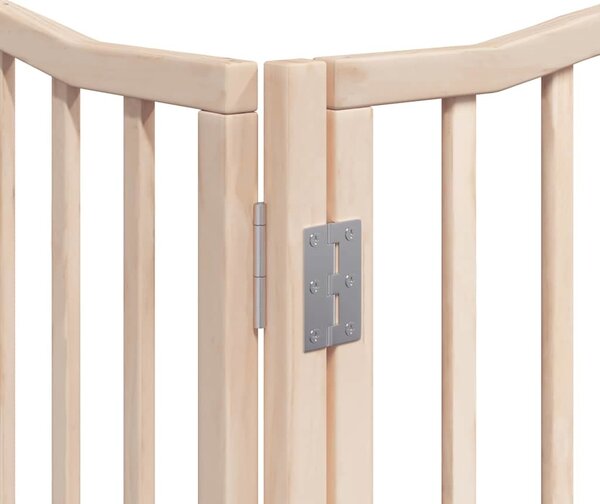 VidaXL Zábrana pro psy s dvířky skládací 6 panelů 480 cm topol [3155613] Barva: Přírodní