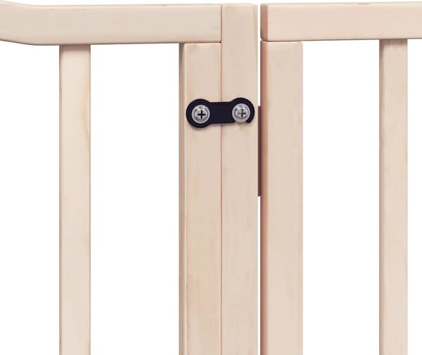 VidaXL Zábrana pro psy s dvířky skládací 6 panelů 480 cm topol [3155613] Barva: Přírodní