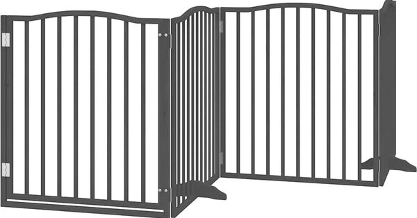 VidaXL Zábrana pro psy s dvířky skládací 6 panelů 480 cm topol [3155613] Barva: Přírodní