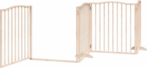 VidaXL Zábrana pro psy s dvířky skládací 6 panelů 480 cm topol [3155613] Barva: Přírodní
