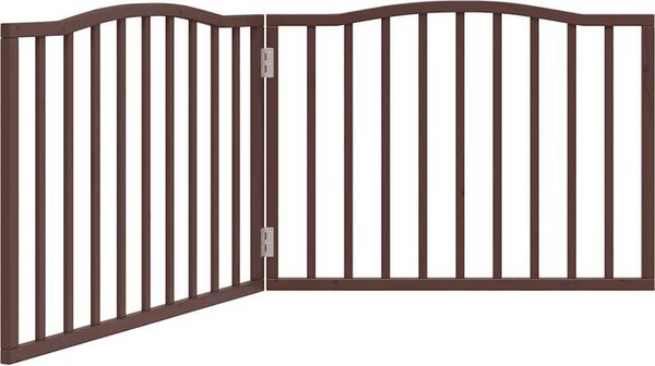 VidaXL Zábrana pro psy skládací 2 panely 160 cm topolové dřevo [352224] Barva: Bílá