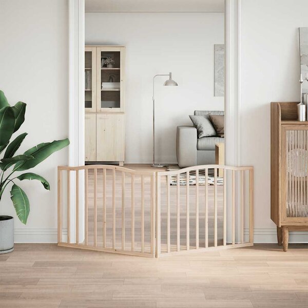 VidaXL Zábrana pro psy skládací 2 panely 160 cm topolové dřevo [352224] Barva: Bílá