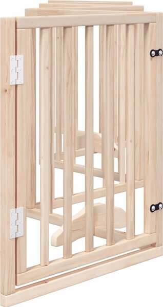 VidaXL Zábrana pro psy s dvířky skládací 6 panelů 300 cm topol [352173] Barva: Černá