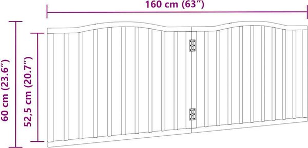 VidaXL Zábrana pro psy skládací 2 panely 160 cm topolové dřevo [352224] Barva: Bílá