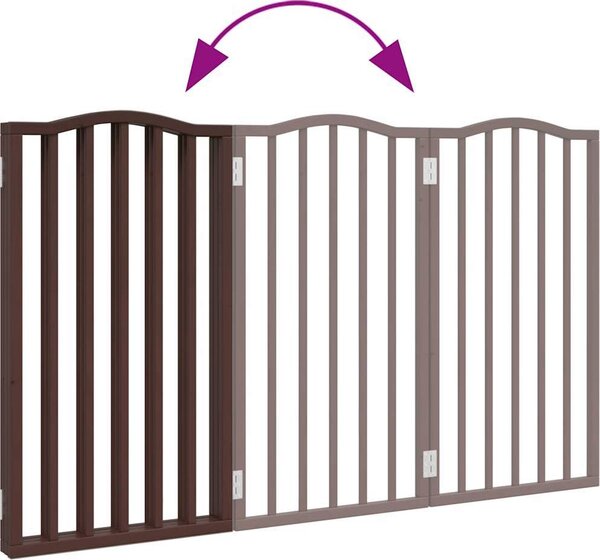 VidaXL Zábrana pro psy skládací 3 panely 150 cm topolové dřevo [352230] Barva: Bílá