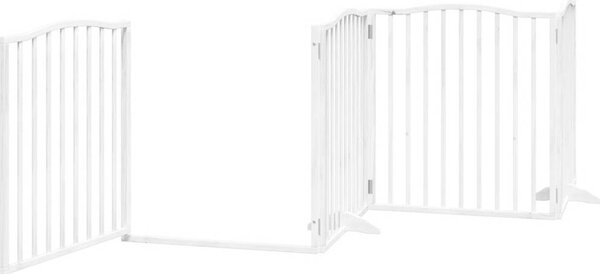VidaXL Zábrana pro psy s dvířky skládací 4 panely 320 cm [352211] Barva: Přírodní