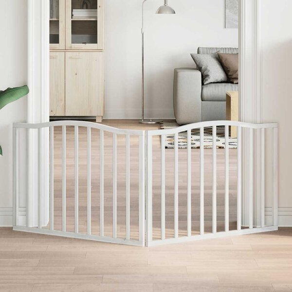 VidaXL Zábrana pro psy skládací 2 panely 160 cm topolové dřevo [352224] Barva: Bílá