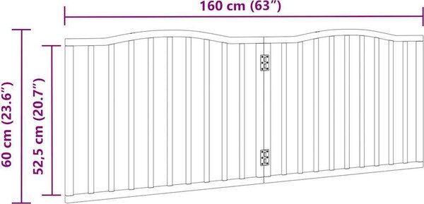 VidaXL Zábrana pro psy skládací 2 panely 160 cm topolové dřevo [352224] Barva: Bílá