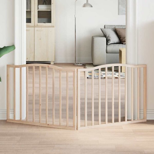 VidaXL Zábrana pro psy skládací 2 panely 160 cm topolové dřevo [352224] Barva: Bílá