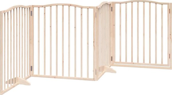 VidaXL Zábrana pro psy s dvířky skládací 4 panely 320 cm [352211] Barva: Přírodní
