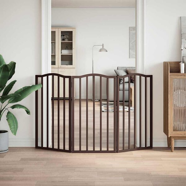 VidaXL Zábrana pro psy skládací 3 panely 150 cm topolové dřevo [352230] Barva: Bílá