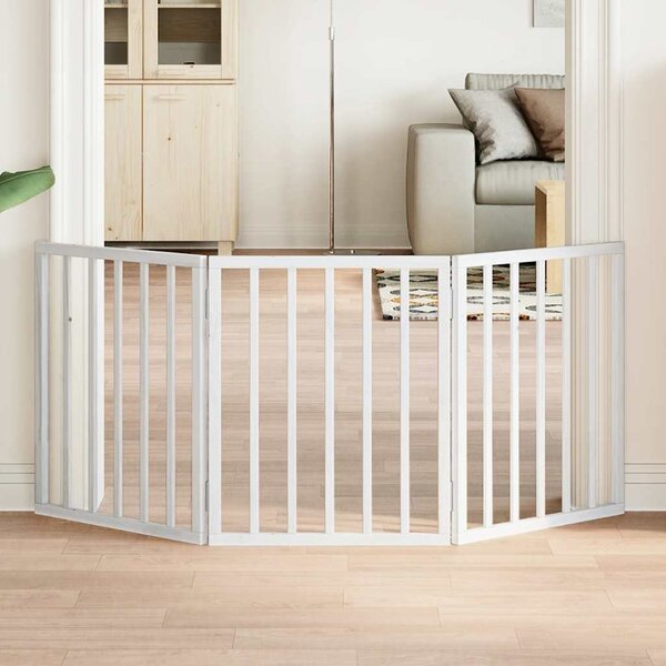 VidaXL Zábrana pro psy skládací 3 panely 150 cm topolové dřevo [352172] Barva: Přírodní