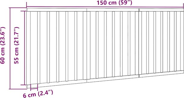 VidaXL Zábrana pro psy skládací 3 panely 150 cm topolové dřevo [352172] Barva: Přírodní