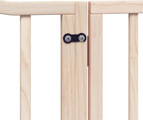 VidaXL Zábrana pro psy s dvířky skládací 4 panely 320 cm [352211] Barva: Přírodní