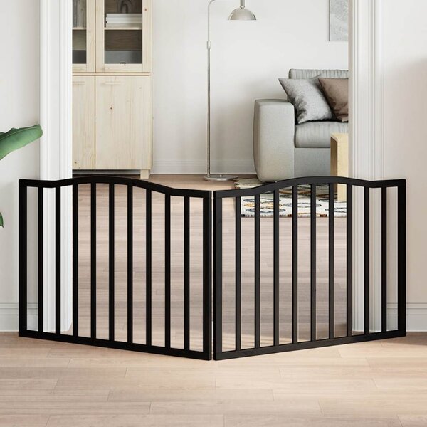 VidaXL Zábrana pro psy skládací 2 panely 160 cm topolové dřevo [352224] Barva: Bílá