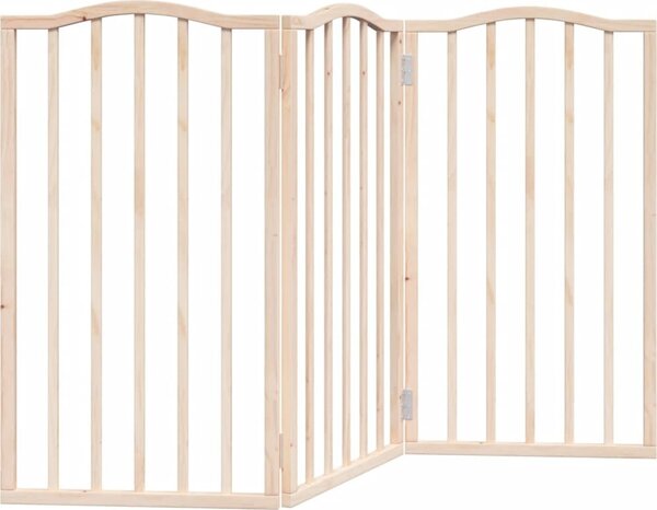 VidaXL Zábrana pro psy skládací 3 panely 150 cm topolové dřevo [352230] Barva: Bílá
