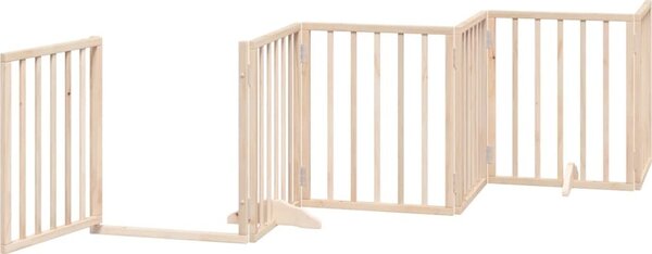 VidaXL Zábrana pro psy s dvířky skládací 6 panelů 300 cm topol [352173] Barva: Černá