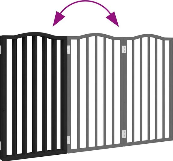 VidaXL Zábrana pro psy skládací 3 panely 150 cm topolové dřevo [352230] Barva: Bílá