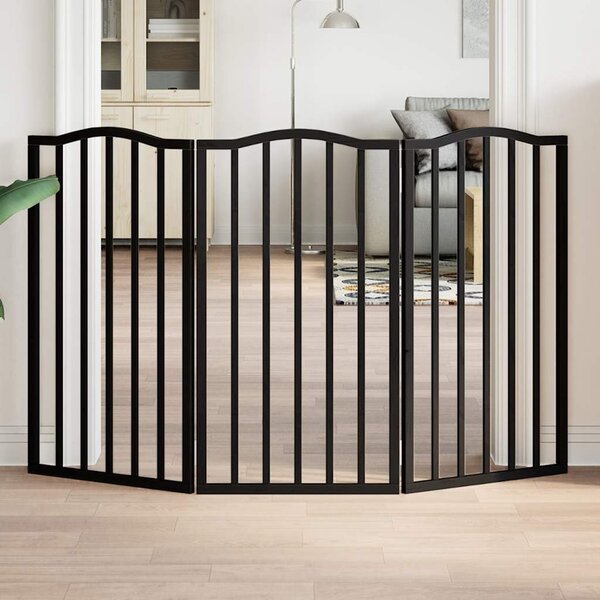 VidaXL Zábrana pro psy skládací 3 panely 150 cm topolové dřevo [352230] Barva: Bílá