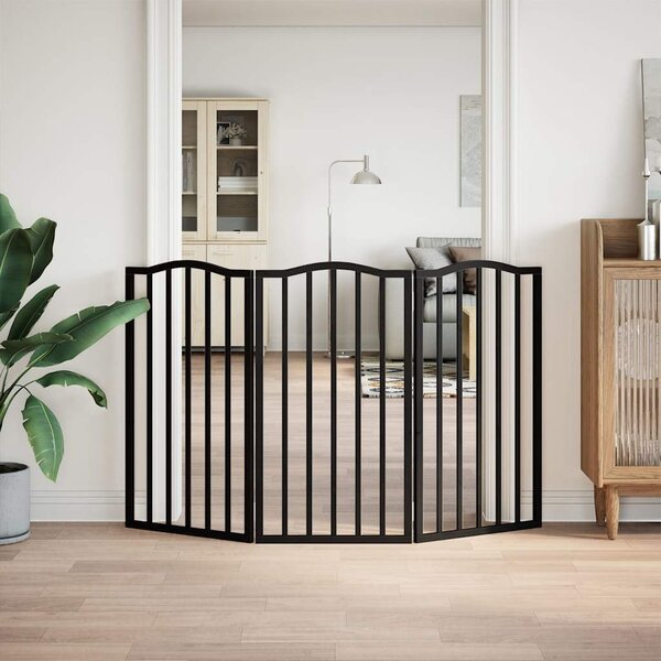 VidaXL Zábrana pro psy skládací 3 panely 150 cm topolové dřevo [352230] Barva: Bílá