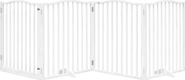 VidaXL Zábrana pro psy s dvířky skládací 4 panely 320 cm [352211] Barva: Přírodní
