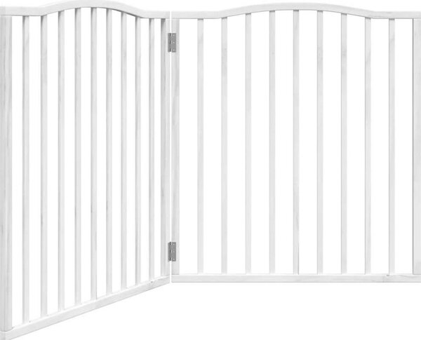 VidaXL Zábrana pro psy s dvířky skládací 4 panely 320 cm [352211] Barva: Přírodní