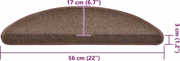 VidaXL Samolepicí schodové rohože 20 ks 56 x 17 x 3 cm [3365785] Barva: Tmavě šedá