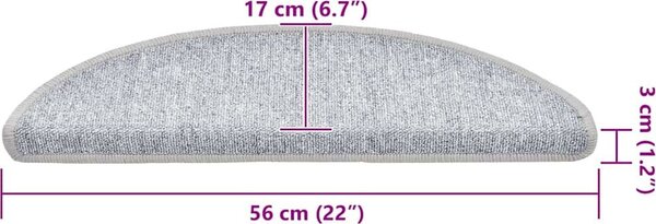 VidaXL Samolepicí schodové rohože 20 ks 56 x 17 x 3 cm [3365785] Barva: Tmavě šedá