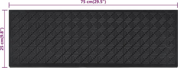 VidaXL Nášlapy na schody 10 ks 25 x 75 cm guma [155643]