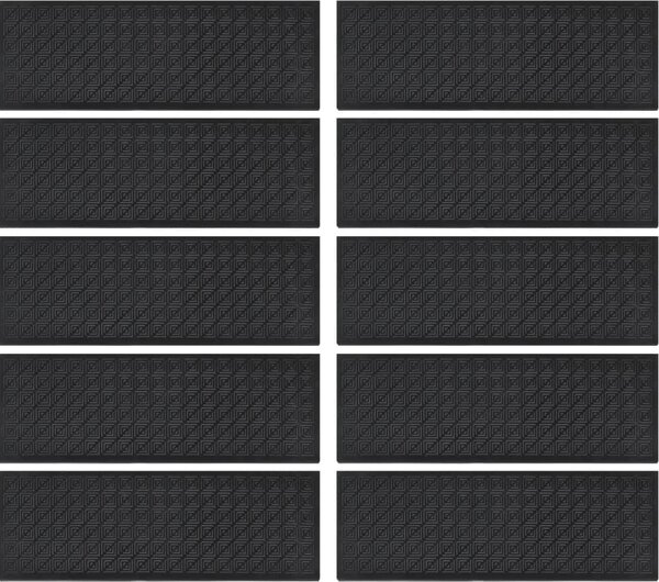 VidaXL Nášlapy na schody 10 ks 25 x 75 cm guma [155643]